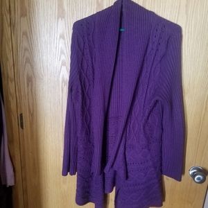Womans dark purple cardigan